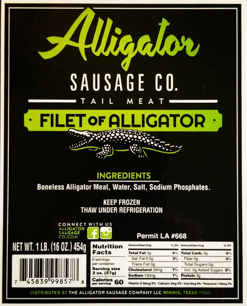 Alligator Tail - Filet of Alligator